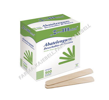 ABATELENGUAS de MADERA Caja C/500 Piezas