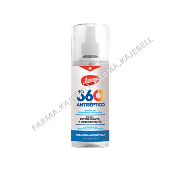 360 ANTISEPTICO SOLUCION  150 Ml. Frasco Atomizador 60 PPM