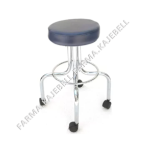 BANCO GIRATORIO TAPIZADO CON RUEDAS Y PATAS DE ARA?A KJBL