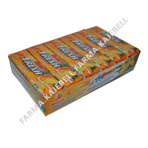 BRONCO FRESH Sabor Miel Naranja Tubo. c/9 CARAMELOS 3.66 G. Exh. c/12 Pzs.