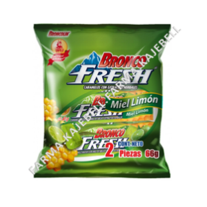 BRONCO FRESH CARAMELO Miel Lim?n c/2 Pzs. 66 G.