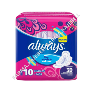 ALWAYS PROTECCION TOTAL SECA con Alas C/10 Toallas