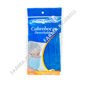 CUBREBOCAS PLISADO AZUL100PZAS
