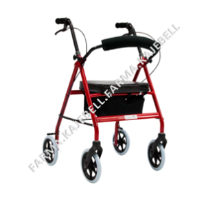 ANDADERA ROLLATOR DE LUJO PGBLE Color Rojo.