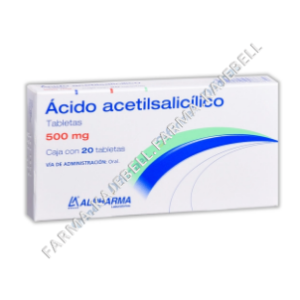 ACIDO ACETILSALICILICO 500 Mg. C/20 Tabletas